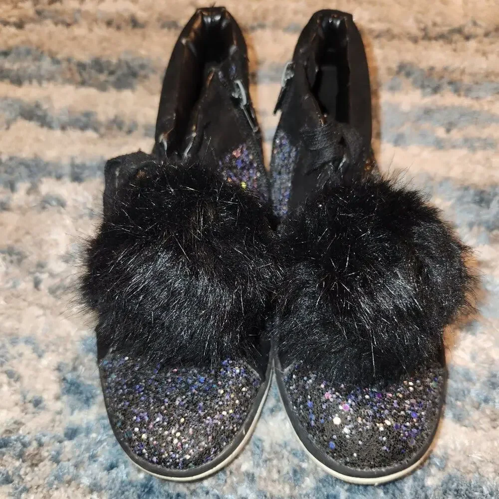 Justice black glittery